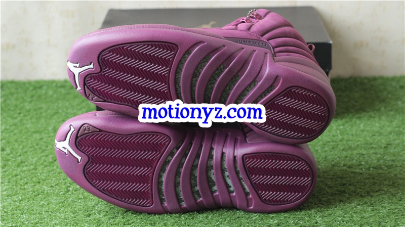 Authentic Air Jordan 12 PSNY Burgundy bordeaux